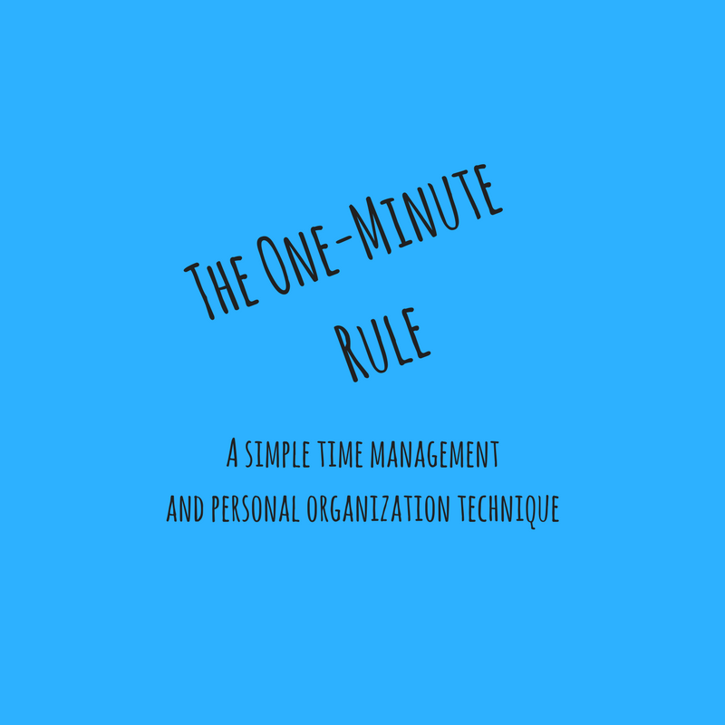 Time management-personal organization technique